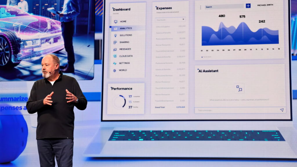 Chip Intel Core Ultra Series 3 destacando o processo de fabricação Intel 18A apresentado na CES 2026 como plataforma de AI PC mais adotada do mercado.