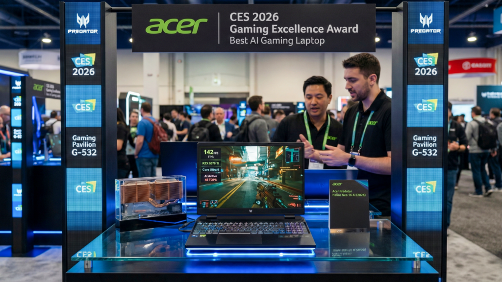 Laptops gaming da NVIDIA e parceiros com tecnologias DLSS e Frame Generation na CES 2026